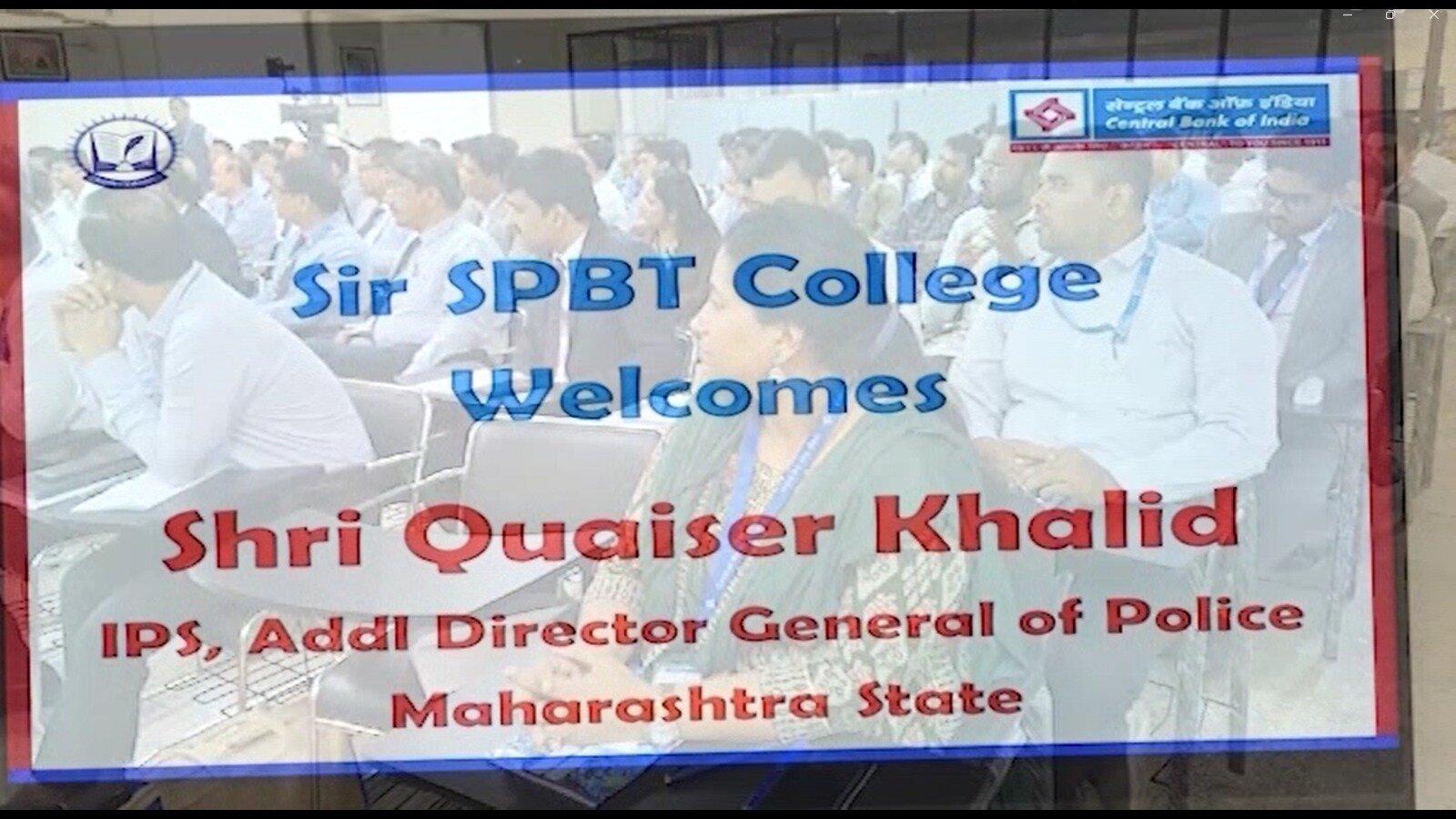 STV News | Central Bank Of India l Seminar on marketing & motivation # IPS QUAISER KHALID l 29th February 2024