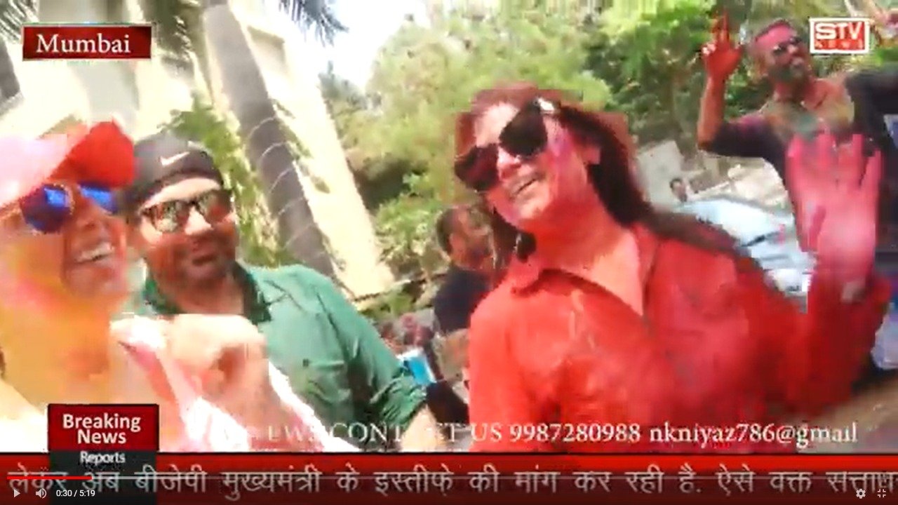 STV News | Holi Celebration Mumbai Chembur : l हरी कुंज सोसाइटी में जमकर मनाई होली, बिखेरे फूल, उड़ाया गुलाल